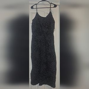 Grey leopard maxi dress